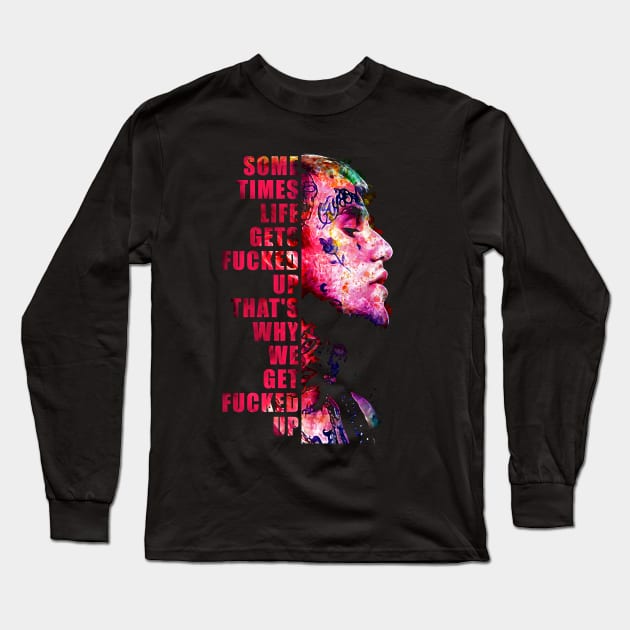 lil peep quote Long Sleeve T-Shirt by BAJAJU